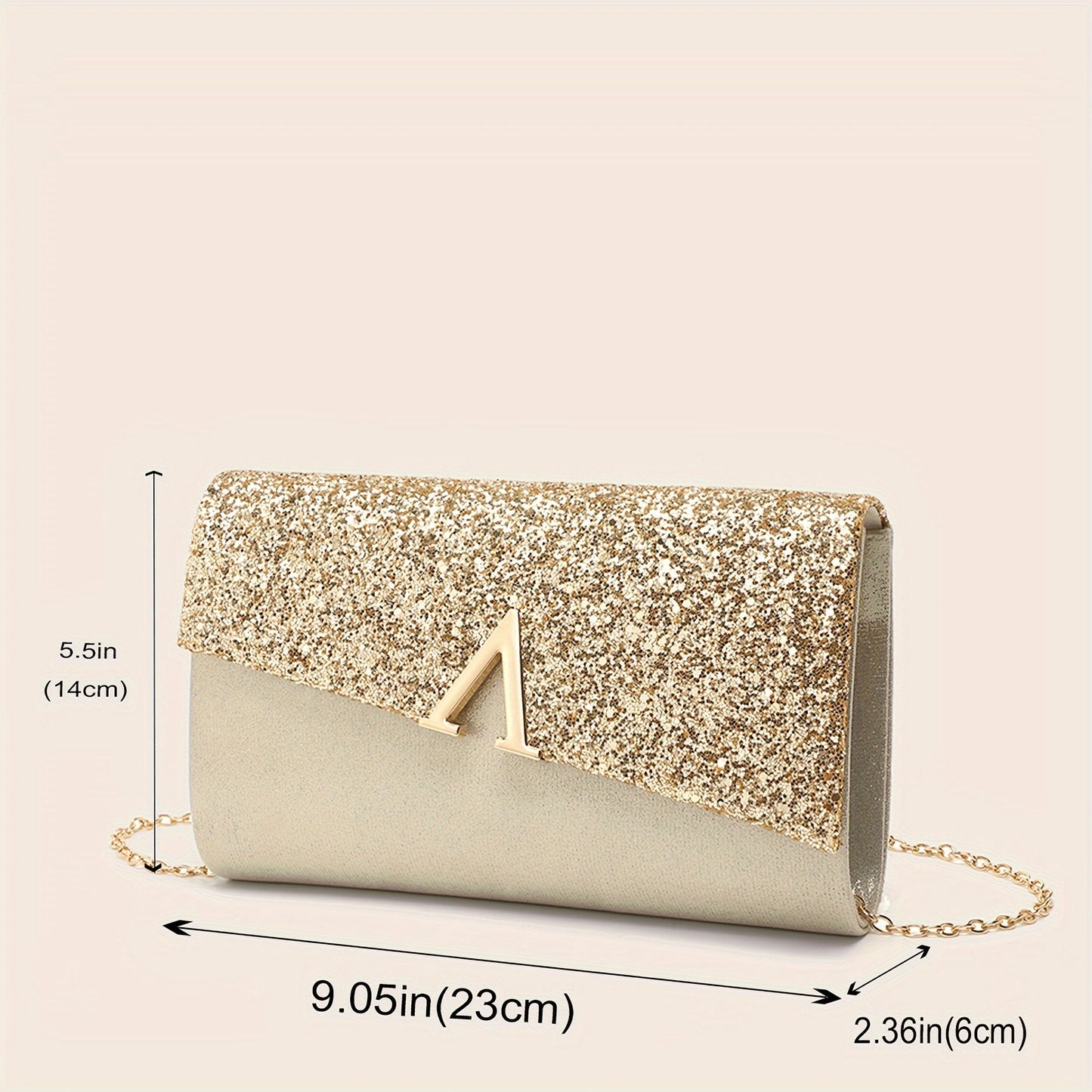 Stylish 4pcs/set Sparkling Envelope Clutch Bag with Rhinestone Accents - Perfect for Formal Events, Date night and Special Occasions