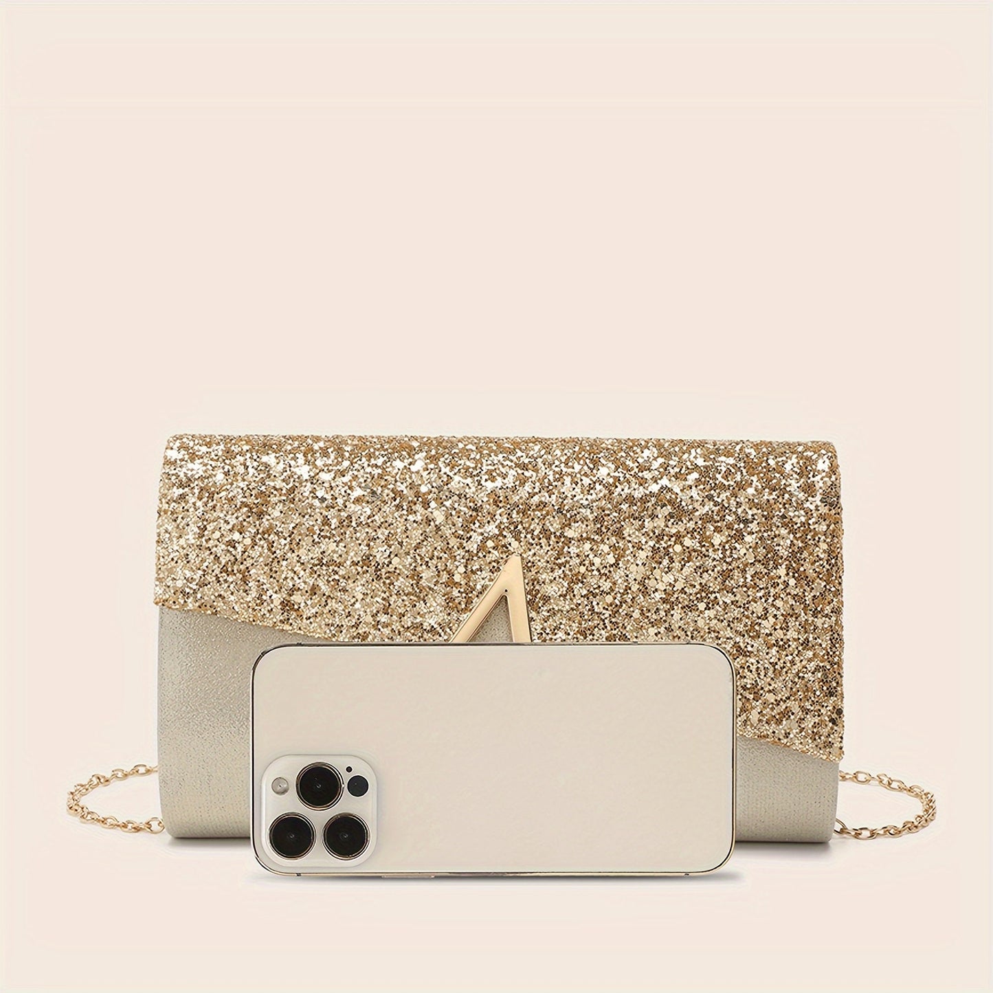 Stylish 4pcs/set Sparkling Envelope Clutch Bag with Rhinestone Accents - Perfect for Formal Events, Date night and Special Occasions