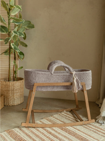 Avyanna: Eco-Friendly Handwoven Baby Moses basket standard Bassinet - Organic, Natural, and Safe for Newborns