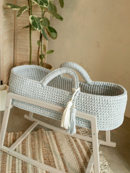 Avyanna: Eco-Friendly Handwoven Baby Moses basket standard Bassinet - Organic, Natural, and Safe for Newborns