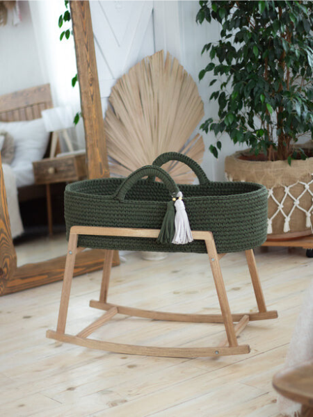 Avyanna: Eco-Friendly Handwoven Baby Moses basket standard Bassinet - Organic, Natural, and Safe for Newborns