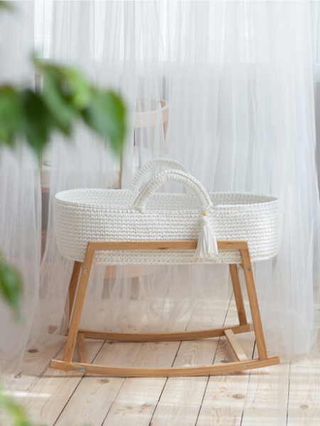 Avyanna: Eco-Friendly Handwoven Baby Moses basket standard Bassinet - Organic, Natural, and Safe for Newborns