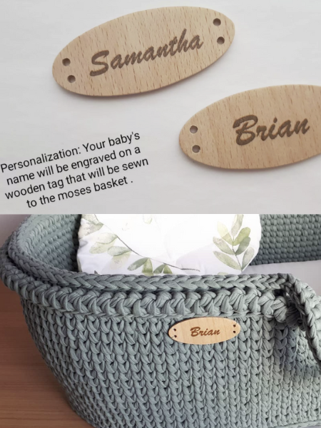 Avyanna: Eco-Friendly Handwoven Baby Moses basket standard Bassinet - Organic, Natural, and Safe for Newborns