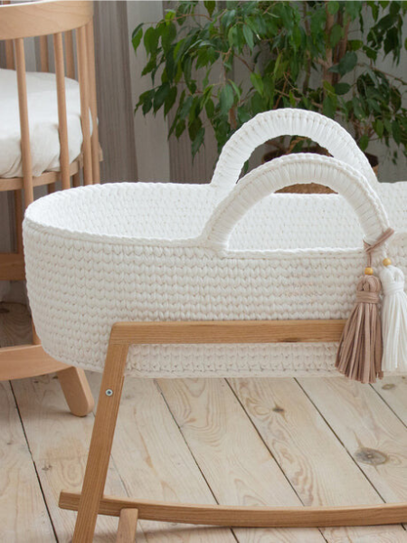 Avyanna: Eco-Friendly Handwoven Baby Moses basket standard Bassinet - Organic, Natural, and Safe for Newborns