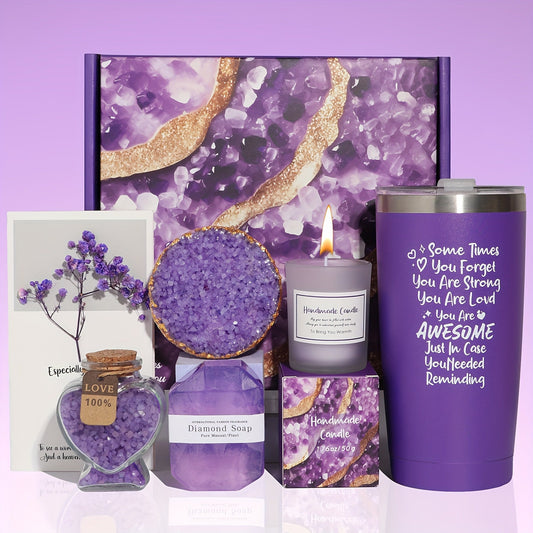 Purple Bath Salt Gift Box Set, Creative Gift Set, Purple Mother's Day Valentine's Day Birthday Gift, Gifts for Women Mothers' Day