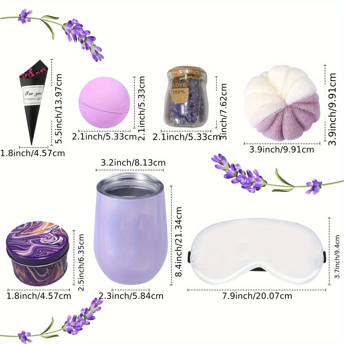 Purple Bath Salt Gift Box Set, Creative Gift Set, Purple Mother's Day Valentine's Day Birthday Gift, Gifts for Women Mothers' Day