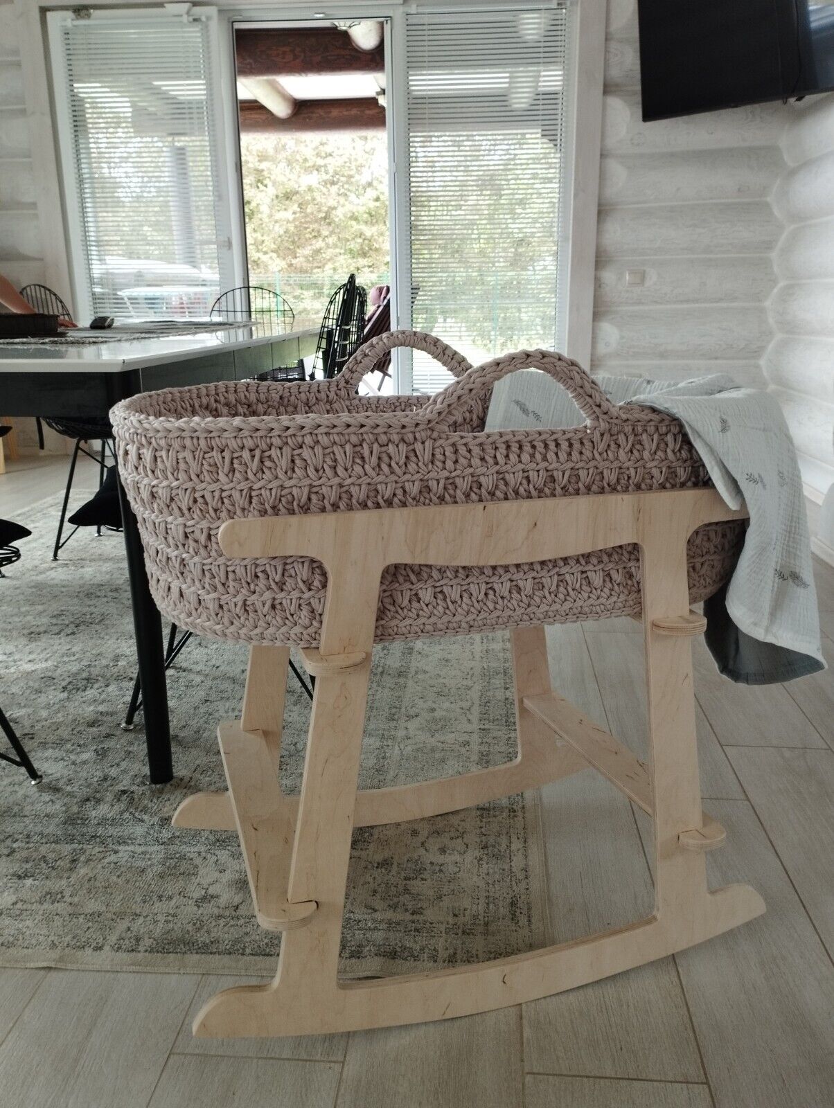 Anika: Eco-Friendly Handwoven Baby Bassinet - Organic, Natural, and Safe for Newborns +