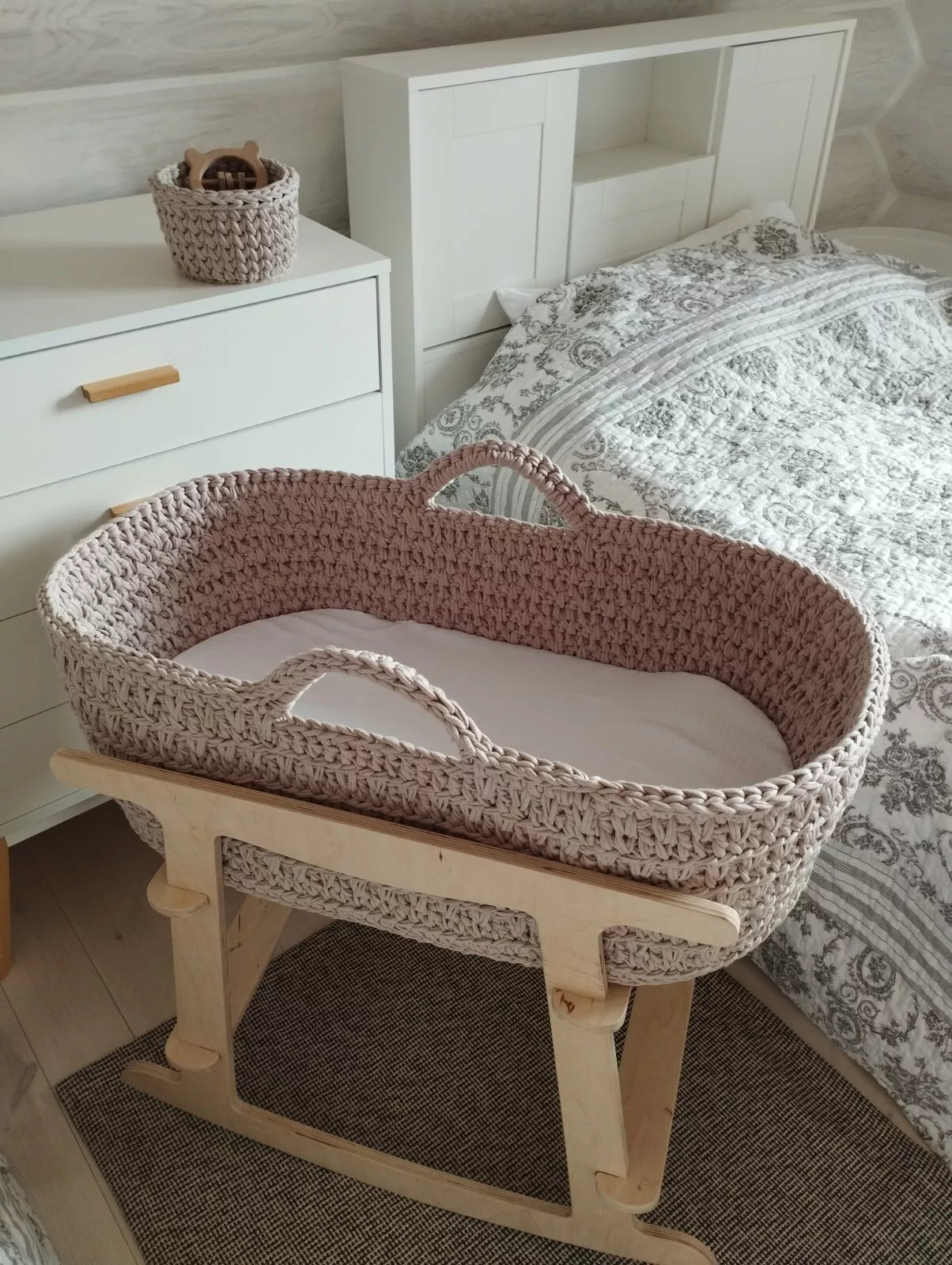 Anika: Eco-Friendly Handwoven Baby Bassinet - Organic, Natural, and Safe for Newborns +