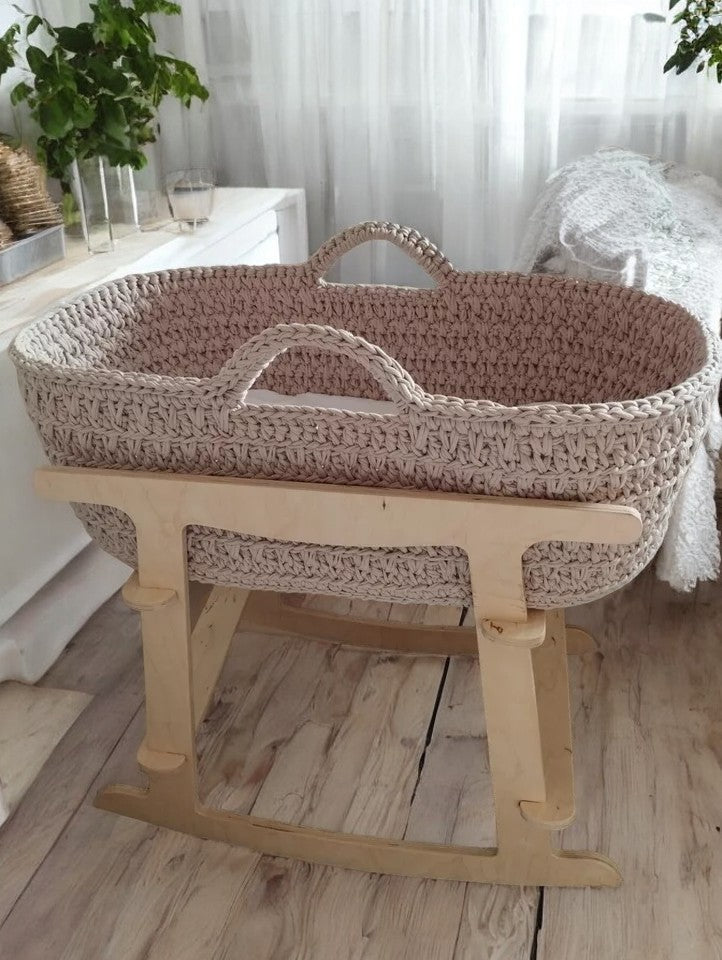 Anika: Eco-Friendly Handwoven Baby Bassinet - Organic, Natural, and Safe for Newborns +