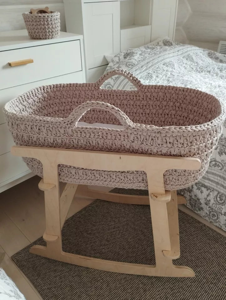 Anika: Eco-Friendly Handwoven Baby Bassinet - Organic, Natural, and Safe for Newborns +